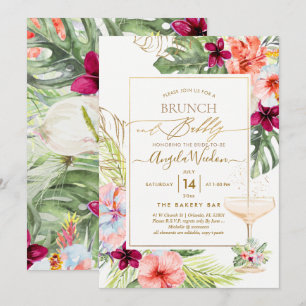 PixDezines H2 Tropisches Paradies Brunch Bubbly Einladung