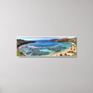 PixDezines HANAUMA BAY, PANORAMABLICK Leinwanddruck