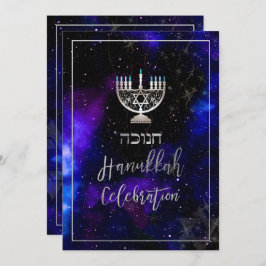 PixDezines Hanukkah Celebration, Fun Script Schrif Einladung