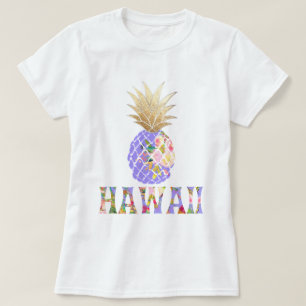 PixDezines Hawaii, Aloha Ananas/Imitate Gold T-Shirt