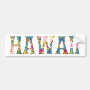 PixDezines Hawaii Tiki Typografie Autoaufkleber