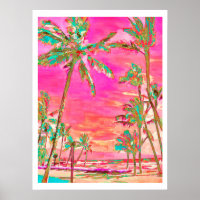 PixDezines Hawaiian Beach/Pink/Aquamarin