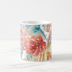 PixDezines Hawaiian Dschungel Aquamarin Rust Folia Kaffeetasse
