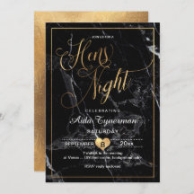 PixDezines Hens Night Imitats Gold Script+Marble