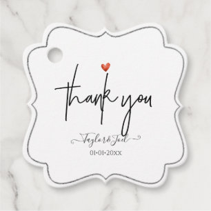 PixDezines Herz Vielen Dank Signature-Script Geschenkanhänger