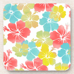 PixDezines Hibiskus/DIY-Hintergrund Untersetzer