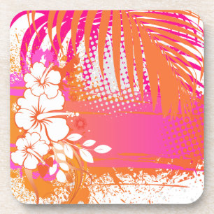 PixDezines-Hibiskus/DIY-Hintergrundfarbe Getränkeuntersetzer