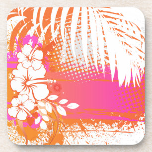 PixDezines Hibiskus/DIY Hintergrundfarbe Untersetzer