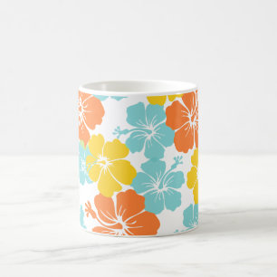PixDezines-Hibiskus/Farbhintergrund Tasse