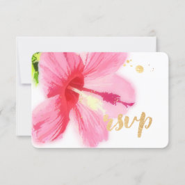 PixDezines Hibiskus/floral/uAwg RSVP Karte