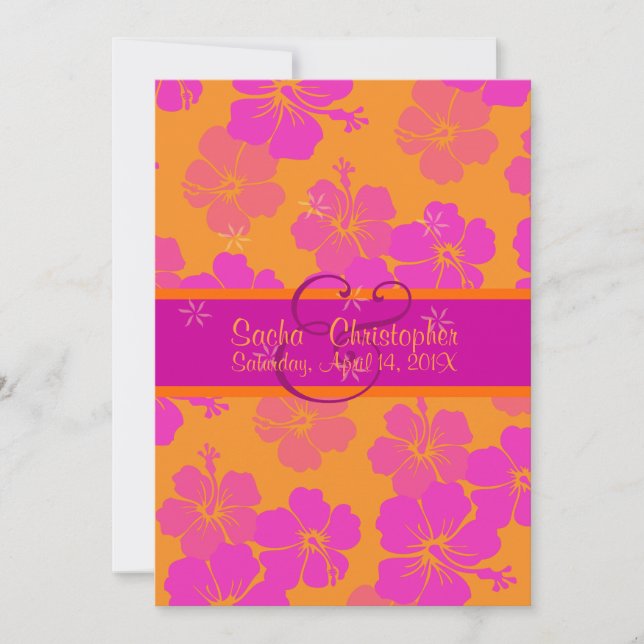 PixDezines-Hintergrund, leidenschaftlicher rosa Hi Einladung (Vorderseite)