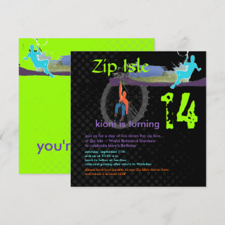 PixDezines HINTERGRUND/ZIP LINE INVITATION Einladung