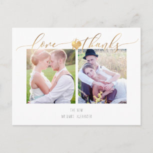 PixDezines Hochzeit Danke/Moderne Kalligrafie Postkarte