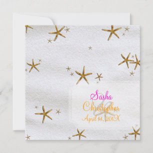 PixDezines Hochzeit mit weißem Sand/Strand Einladung