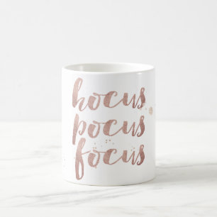 PixDezines Hokus/Pokus/Fokus/Faux Roségold Tasse