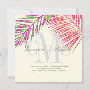 PixDezines hula palms/dreifacher Hintergrund Farbe Einladung