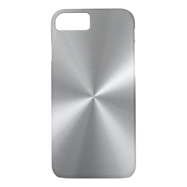 PixDezines Imitat gebürstetes Aluminium Case-Mate iPhone Hülle (Rückseite)