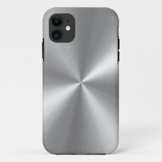 PixDezines Imitat gebürstetes Aluminium iPhone 11 Hülle