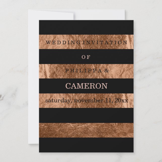 PixDezines Imitat Kupferfolienstreifen/DIY-Farbton Einladung (Vorderseite)