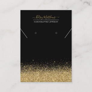 PixDezines Imitate Glitzer, Gold Business Card Visitenkarte