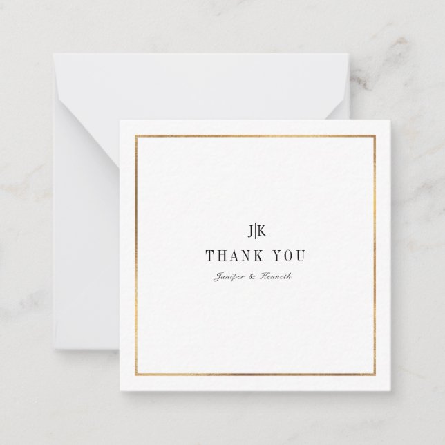 PixDezines Imitate Gold Classic Dankeschön Karte (Vorderseite)