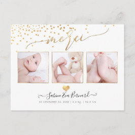 PixDezines Imitate Gold Confetti//Remerciements Postkarte