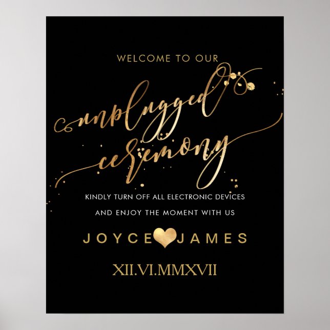 PixDezines Imitate Gold/DIY #UNPLUGGED CEREMONY Poster (Vorne)