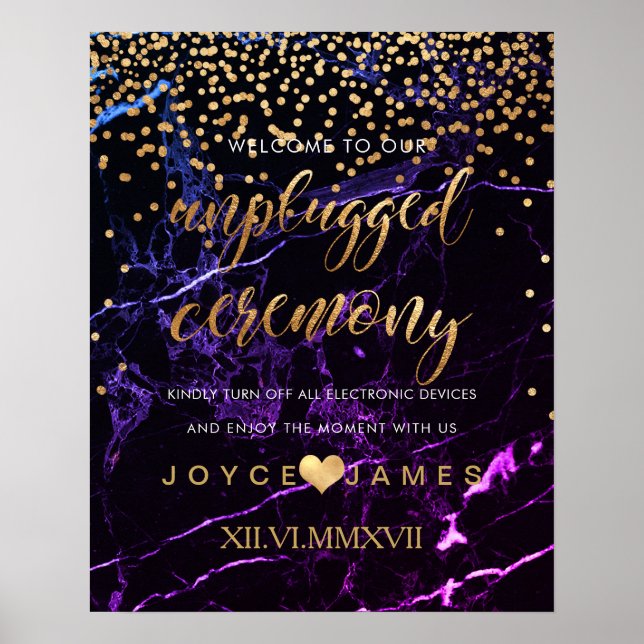 PixDezines Imitate Gold/MARBLE #UNPLUGGED CEREMONO Poster (Vorne)