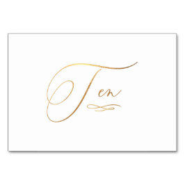 PixDezines Imitate Gold Romantische Kalligraphie 1 Tischnummer