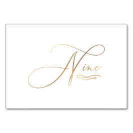 PixDezines Imitate Gold Romantische Kalligraphie N Tischnummer