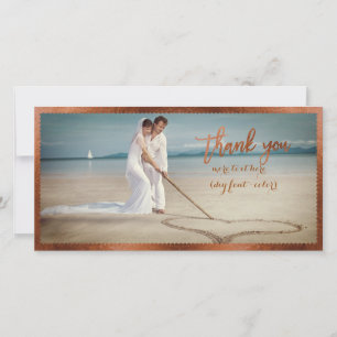 PixDezines Imitate Kupferrahmen/vielen Dank Foto Dankeskarte