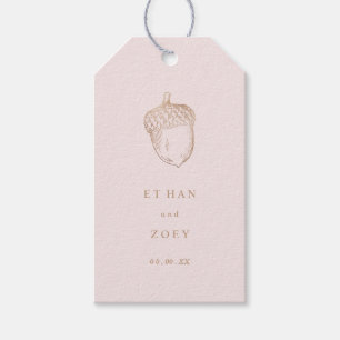 PixDezines Imitate Rose Gold Acorn/Pink DIY Bckgrn Geschenkanhänger