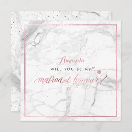 PixDezines Imitate Rose Gold Ihr Ehrenmatron Einladung