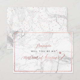 PixDezines Imitate Rose Gold Ihr Ehrenmatron Einladung