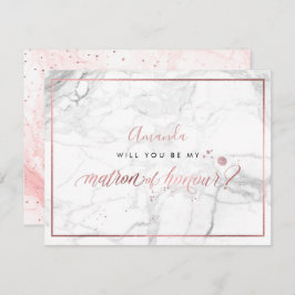 PixDezines Imitate Rose Gold Ihr Ehrenmatron Einladung