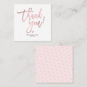 PixDezines Imitate Rose Gold Pinselschrift Vielen  Mitteilungskarte
