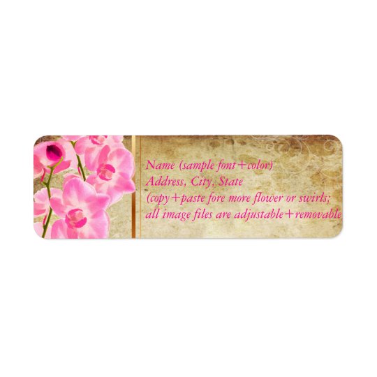 PixDezines Imitatpergament/rosa kona Orchidee
