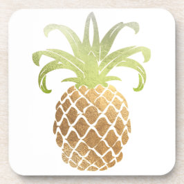 PixDezines Imitats Gold Ananas/DIY Hintergrund Getränkeuntersetzer