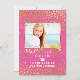 PixDezines Imitats Gold Confetti Abschluss Einladung