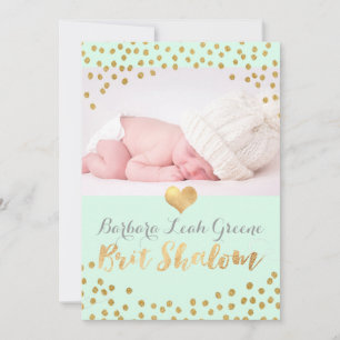 PixDezines Imitats Gold Confetti/Brit Shalom/DIYco Einladung