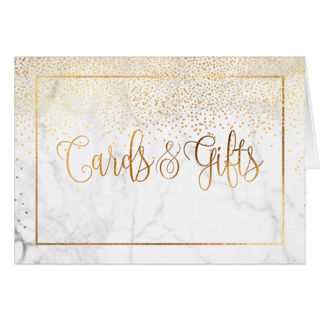 PixDezines Imitats Gold Confetti/Karten+Geschenke  (Vorderseite (Horizontal))