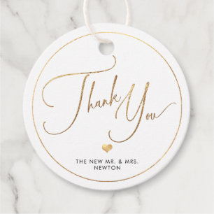 PixDezines Imitats Gold Luxe Calligraphie Danke Fa Geschenkanhänger