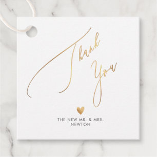PixDezines Imitats Gold Luxe Calligraphie Danke Fa Geschenkanhänger