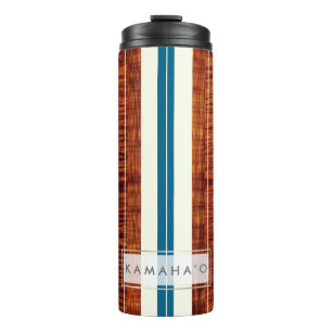 PixDezines Imitats Koa Wood Longboard Thermosbecher