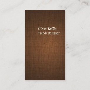 PixDezines Imitats Leinen Espresso braun Visitenkarte