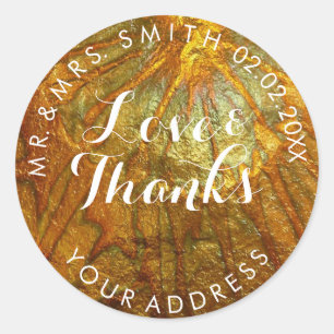 PixDezines IMITATS METALLIC GOLD Runder Aufkleber