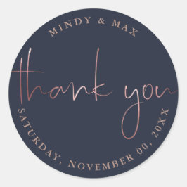 PixDezines IMITATS ROSE GOLD DANK |DIY FARBE Runder Aufkleber