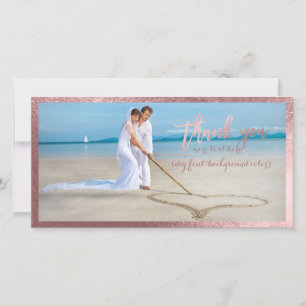 PixDezines Imitats Rose Gold/danke Ihnen Hochzeit Dankeskarte