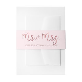 PixDezines Imitats Rose Gold Herr+Frau/DIY Hinterg Einladungsbanderole