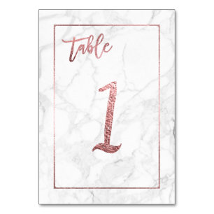 PixDezines Imitats Rose Gold/Tabelle Nr. 1+/B+W Ma Tischnummer